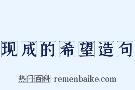 现成的希望造句是什么意思的图片